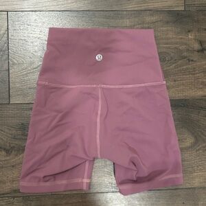 Lululemon Size 0 Plum Wunder Train Biking Shorts 4 Inch Inseam